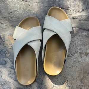 Rothy's Cream Sandals with Wide Strap